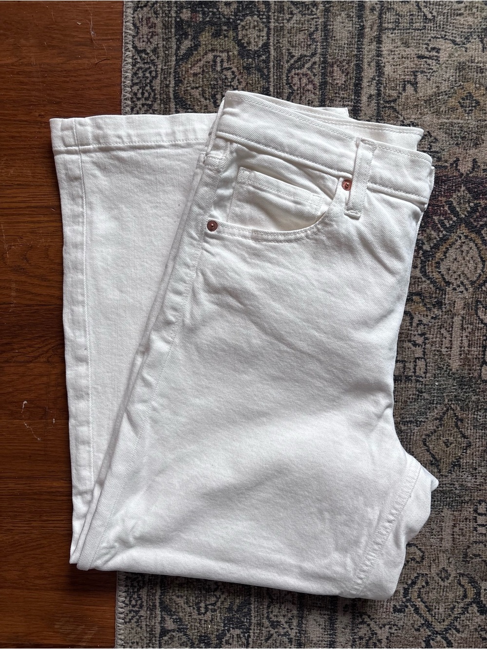 Gap high rise stride ankle wide leg pant